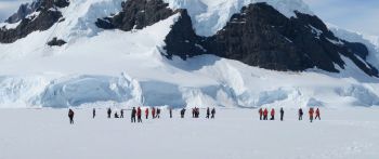 Antarctica, snowy mountains Wallpaper 2560x1080