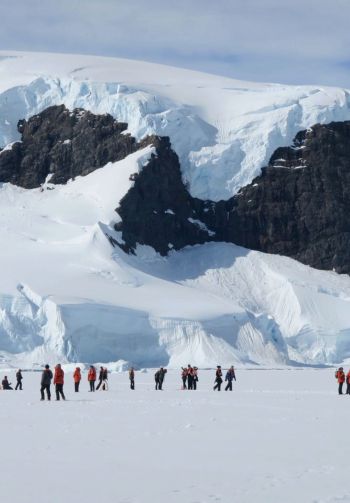 Antarctica, snowy mountains Wallpaper 1640x2360