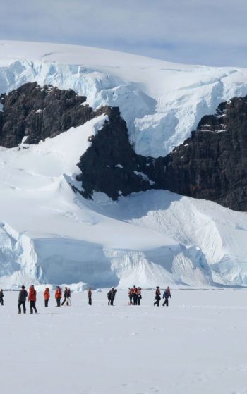 Antarctica, snowy mountains Wallpaper 1752x2800