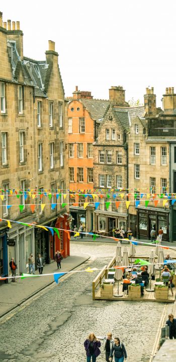 Victoria Street, Edinburgh, Great Britain Wallpaper 1440x2960