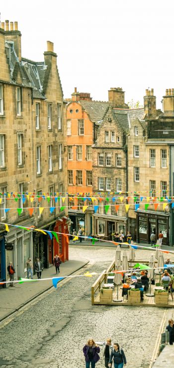 Victoria Street, Edinburgh, Great Britain Wallpaper 1440x3040