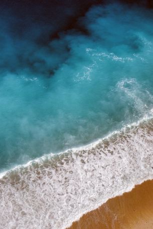 Myrtos Beach, Greece Wallpaper 640x960