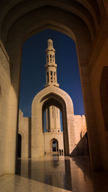 Обои 640x1136 Большая мечеть Султана Кабуса