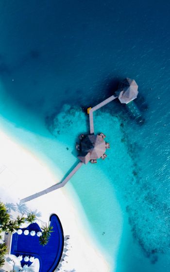 Обои 1600x2560 Мальдивские острова, Мальдивы