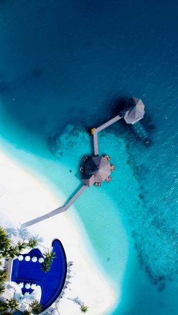 Обои 640x1136 Мальдивские острова, Мальдивы