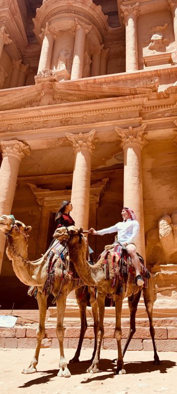 Petra, Jordan Wallpaper 1440x3200