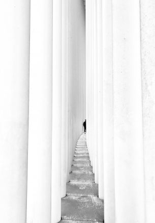 Luxembourg, staircase Wallpaper 1640x2360