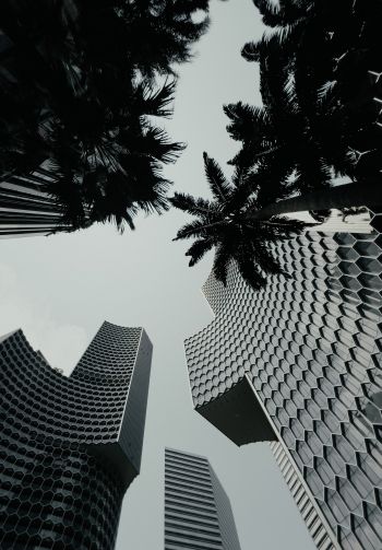 Singapore, skyscrapers Wallpaper 1640x2360