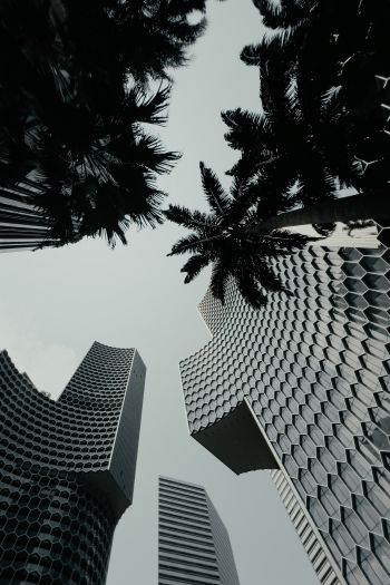 Singapore, skyscrapers Wallpaper 640x960