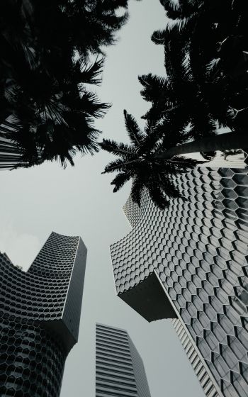 Singapore, skyscrapers Wallpaper 1600x2560