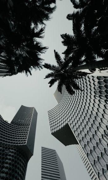 Singapore, skyscrapers Wallpaper 1200x2000