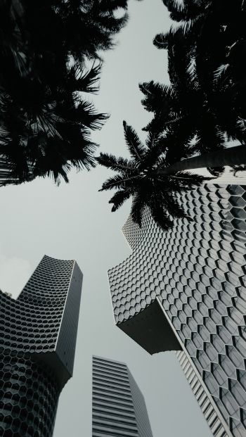 Singapore, skyscrapers Wallpaper 640x1136