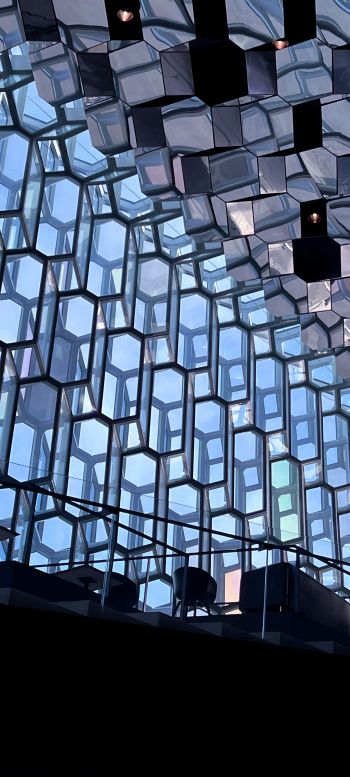 Harpa Concert Hall and Conference Center, Iceland Wallpaper 1440x3200