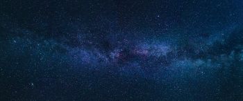 Milky Way, stars, universe Wallpaper 3440x1440