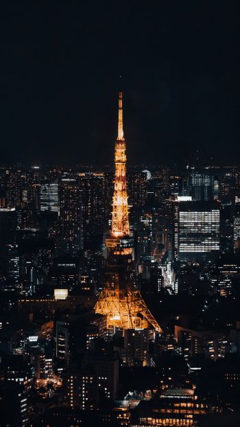Обои 1440x2560 Телевизионная башня Токио, Токио