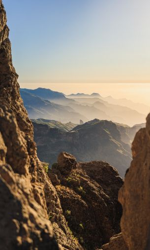 Roque Nublo, Spain Wallpaper 1200x2000