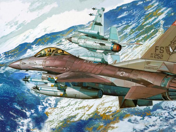 fighter, F-16 Wallpaper 1024x768