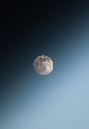 moon, blue sky Wallpaper 1640x2360