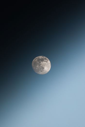 Обои 640x960 луна, голубое небо