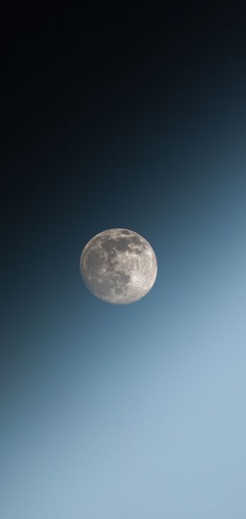 Обои 720x1520 луна, голубое небо