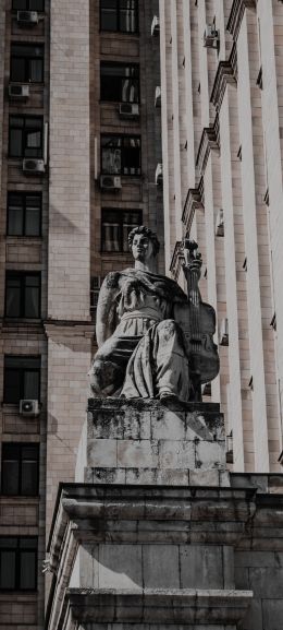 statue, city Wallpaper 1440x3200