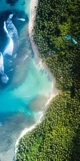 bird's eye view, sea Wallpaper 720x1440