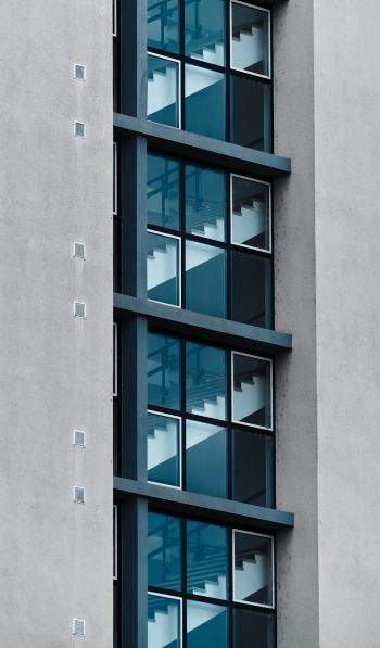 windows, staircase Wallpaper 600x1024