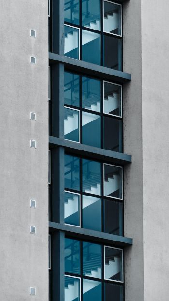 windows, staircase Wallpaper 1440x2560