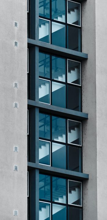 windows, staircase Wallpaper 1440x2960