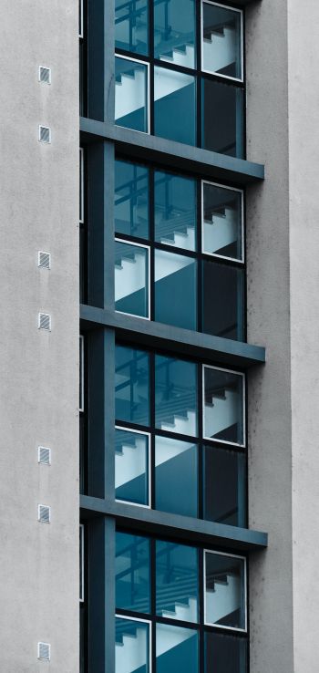 windows, staircase Wallpaper 1440x3040