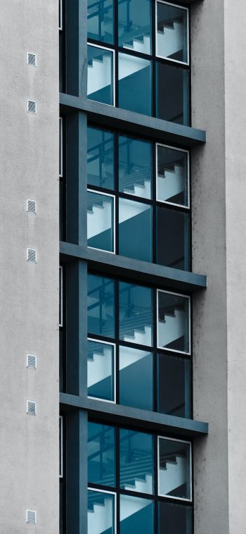 windows, staircase Wallpaper 1080x2340