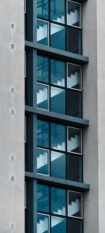 windows, staircase Wallpaper 1080x2400