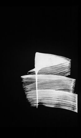 brush stroke, white on black Wallpaper 600x1024