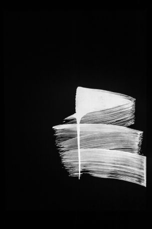 brush stroke, white on black Wallpaper 3456x5184