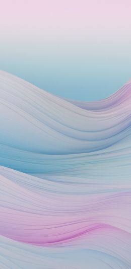 waves, 3D modeling Wallpaper 1080x2220