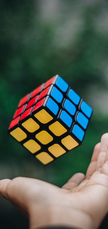 Обои 1440x3040 кубик Рубика