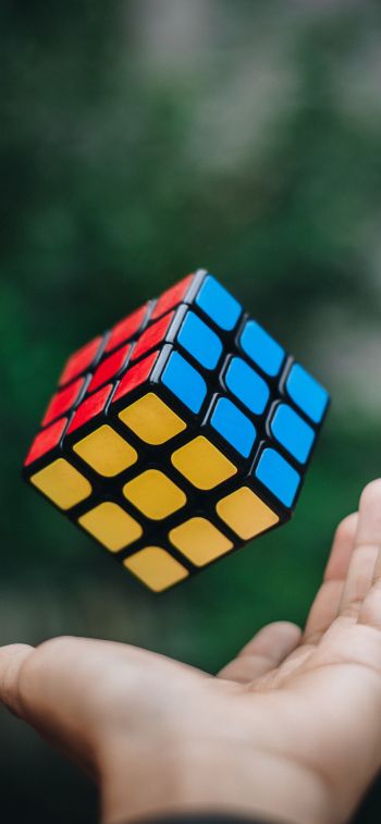 Обои 828x1792 кубик Рубика