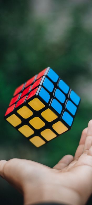 Обои 1440x3200 кубик Рубика