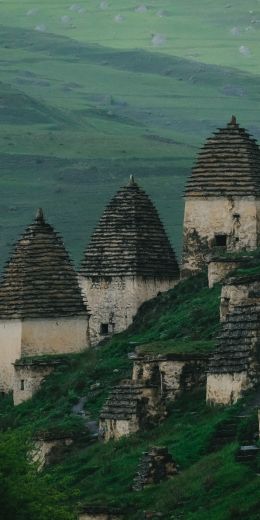 towers, hills Wallpaper 720x1440