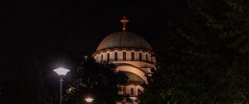 Обои 2560x1080 Белград, Сербия, храм