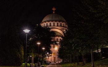 Обои 1920x1200 Белград, Сербия, храм
