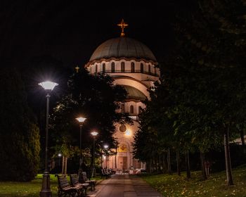 Обои 1280x1024 Белград, Сербия, храм