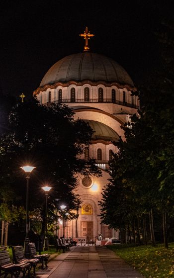 Обои 1752x2800 Белград, Сербия, храм