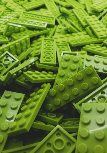 Обои 1668x2388 Лего, зеленый, конструктор