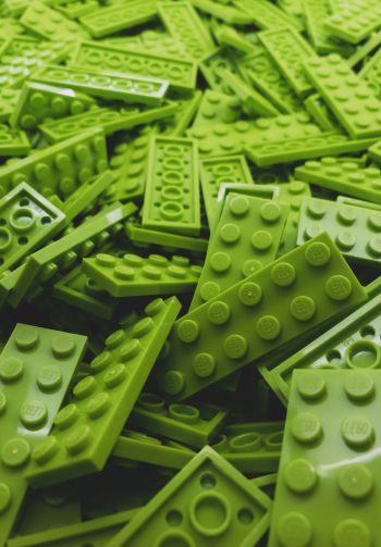 Обои 1640x2360 Лего, зеленый, конструктор