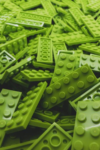 Обои 640x960 Лего, зеленый, конструктор