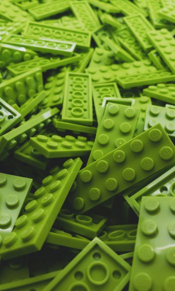 Обои 1200x2000 Лего, зеленый, конструктор