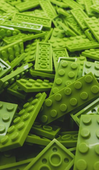 Обои 600x1024 Лего, зеленый, конструктор