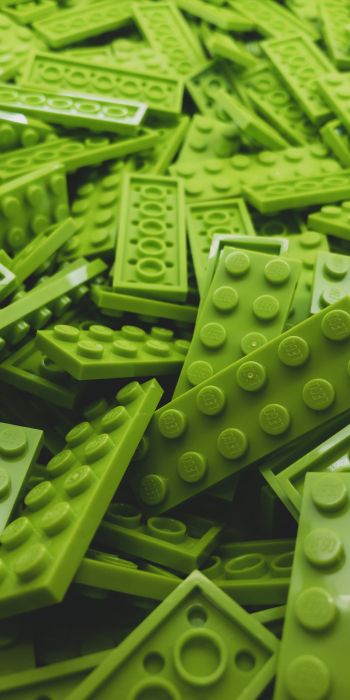 Обои 720x1440 Лего, зеленый, конструктор