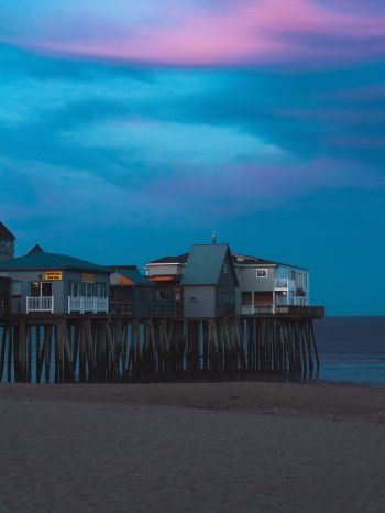 Old Orchard Beach, Maine, USA Wallpaper 1620x2160